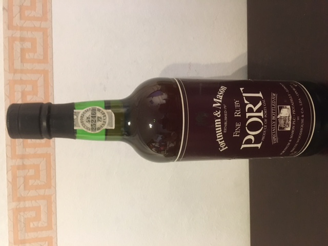 70 cl bottle of Fortnum and Mason Fine Ruby Port. Vintage and date bottled unknown. Condition: good
