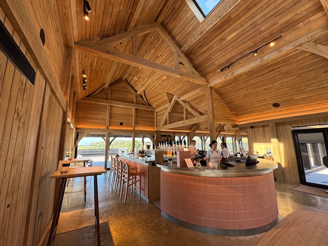 The wine bar in the Visitor’s Centre
