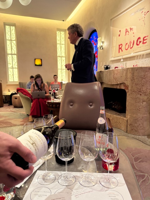 Pouring the first wine