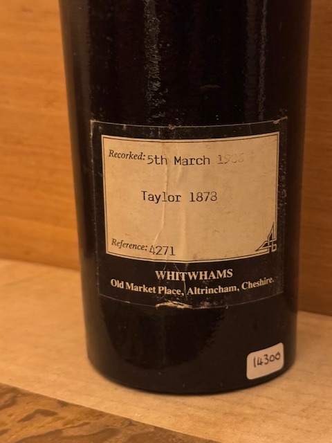 Recorked by Whitwhams in March 1986