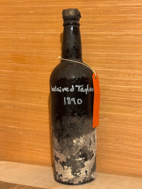 Hand written identification on the bottle