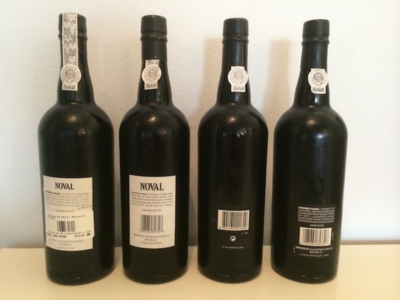 Back of bottles